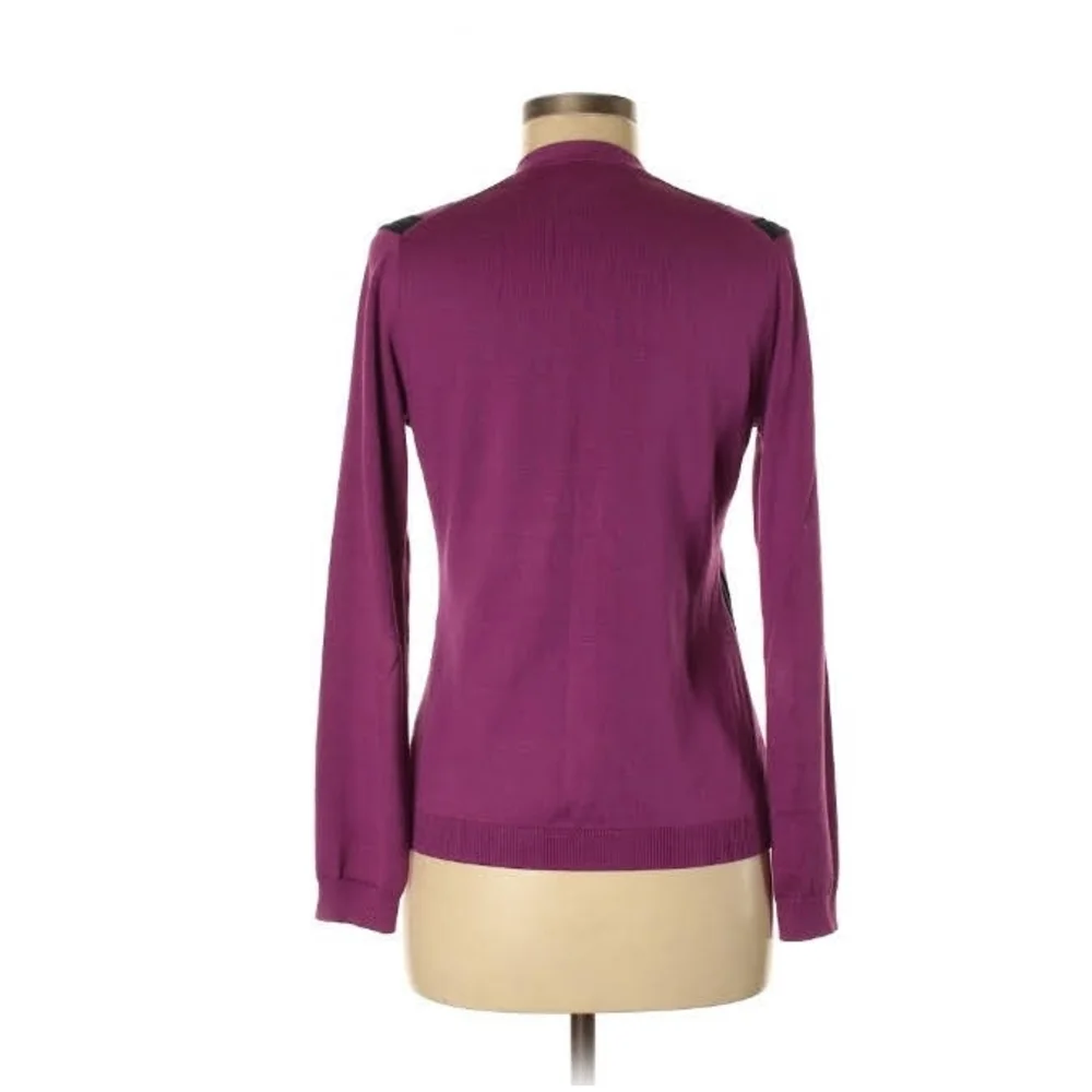 Brooks Brothers Purple and Black Striped Cardigan - Picture 2 of 4